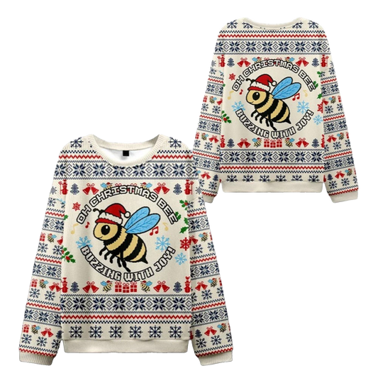 2026 Christmas Bee Buzzing WIth Joy Ugly Sweater - Moonbestprint