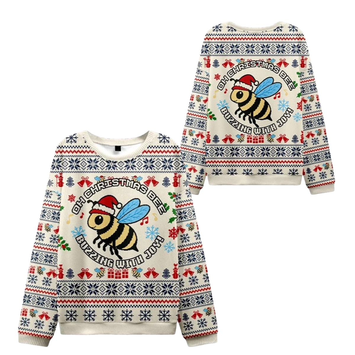 2026 Christmas Bee Buzzing WIth Joy Ugly Sweater - Moonbestprint