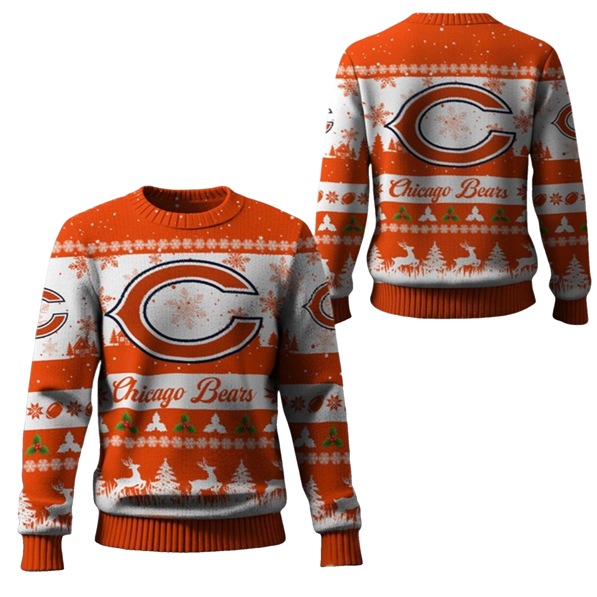 2026 Christmas Bears Festive Reindeer Tree Ugly Sweater - Moonbestprint