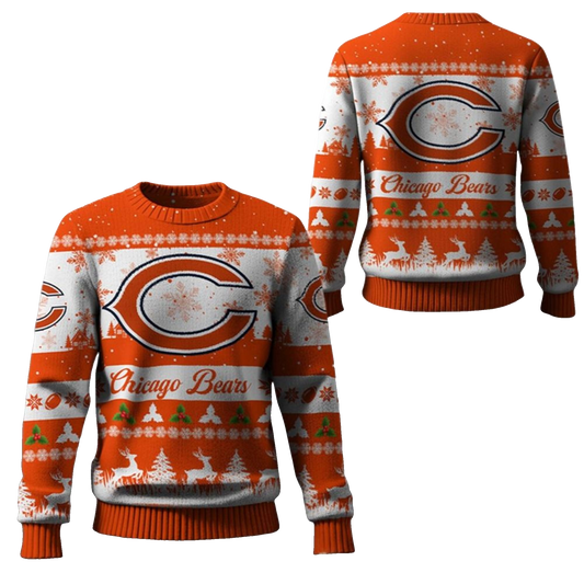 2026 Christmas Bears Festive Reindeer Tree Ugly Sweater - Moonbestprint