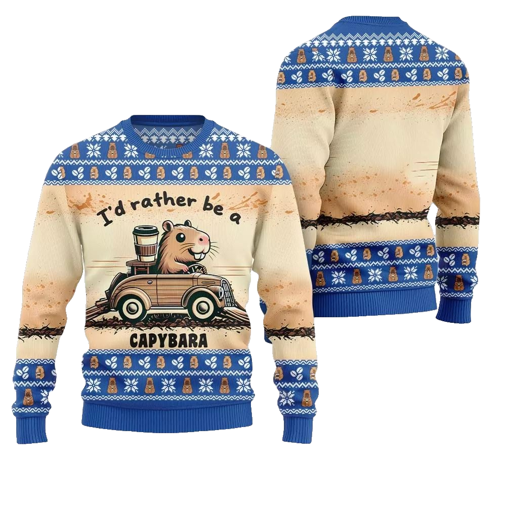 2026 Christmas Be A Capybara Ugly Christmas Sweater - Moonbestprint