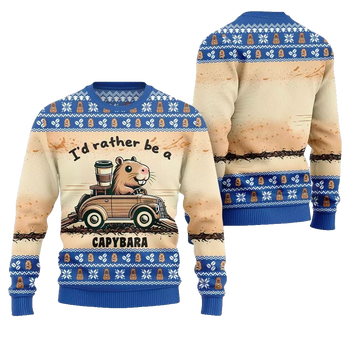 2026 Christmas Be A Capybara Ugly Christmas Sweater - Moonbestprint