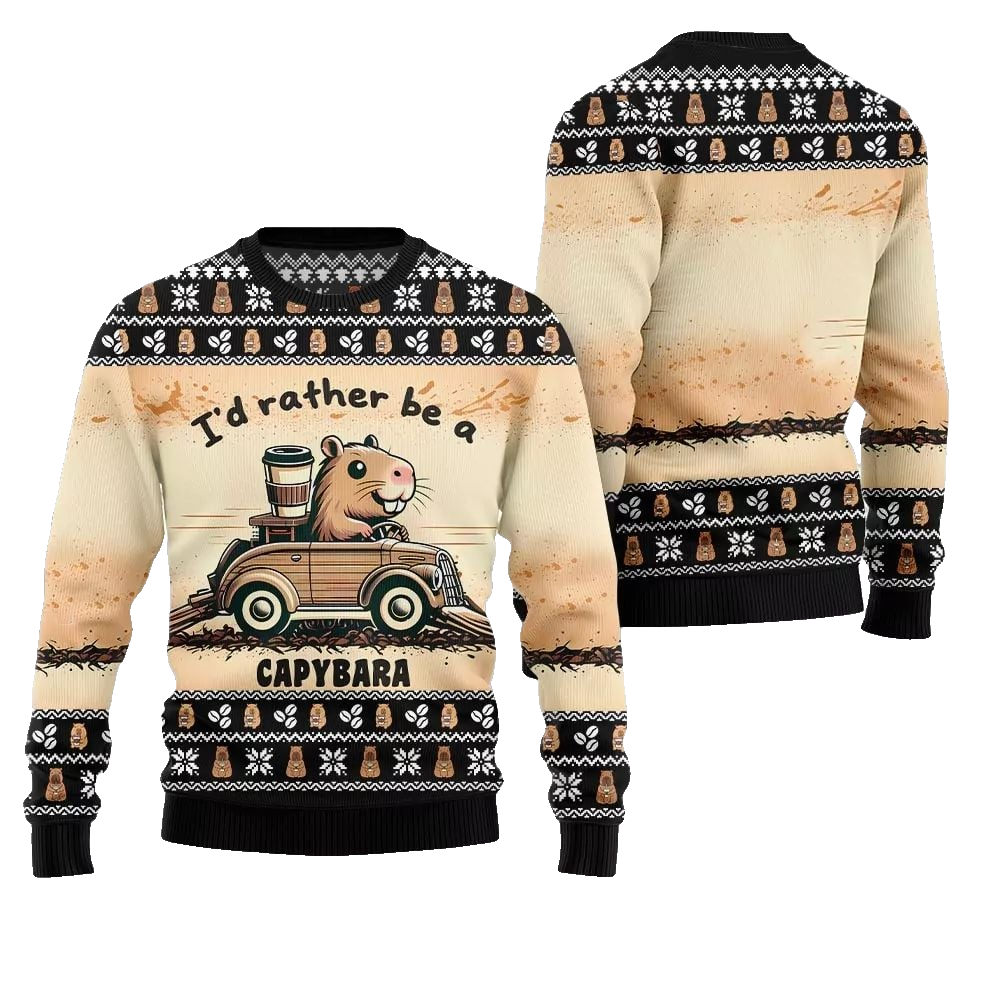 2026 Christmas Be A Capybara Ugly Christmas Sweater - Moonbestprint