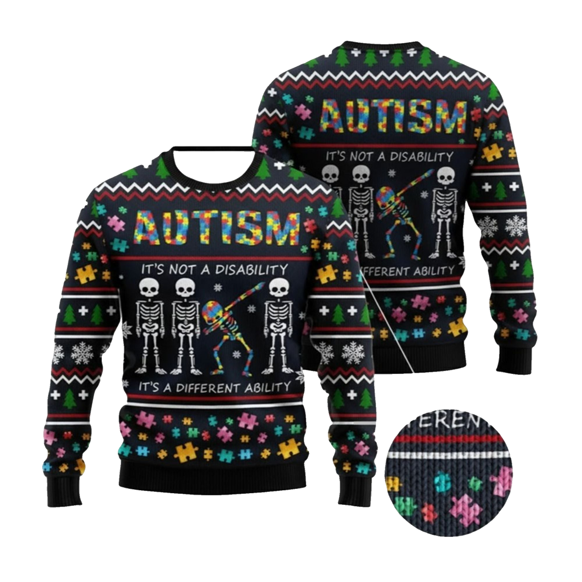 2026 Christmas Autism Ugly Christmas Sweater - Moonbestprint