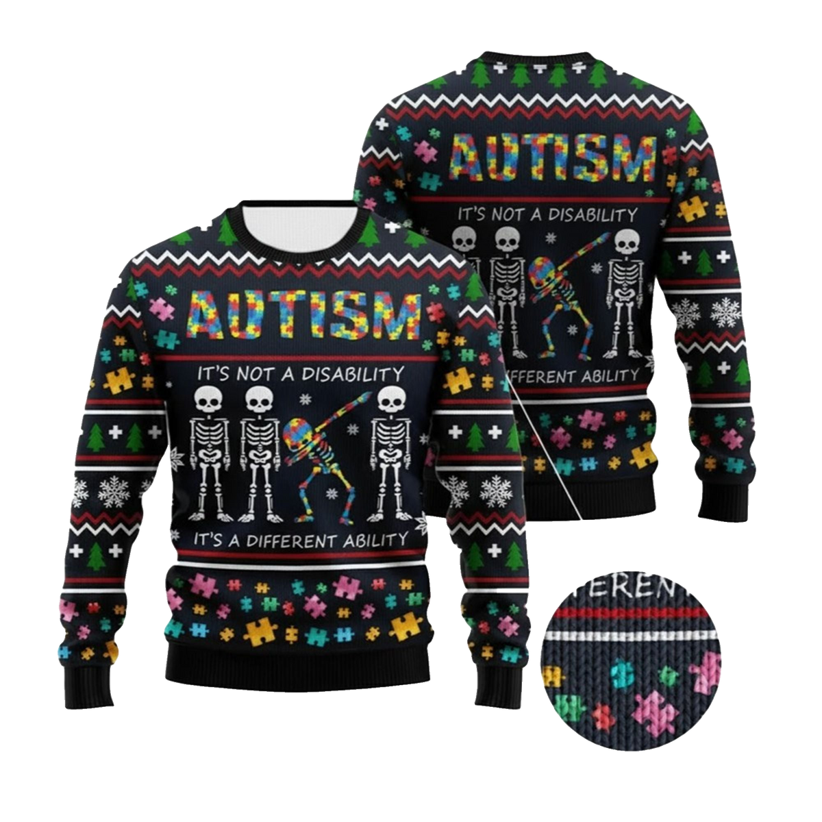 2026 Christmas Autism Ugly Christmas Sweater - Moonbestprint