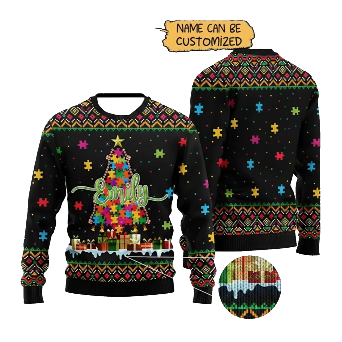 2026 Christmas Autism Tree Ugly Sweater - Moonbestprint