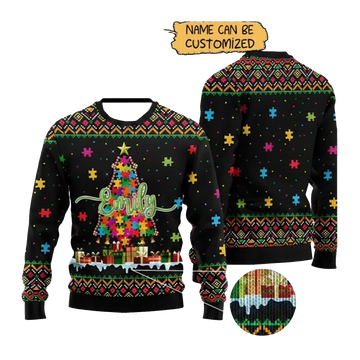 2026 Christmas Autism Tree Ugly Sweater - Moonbestprint