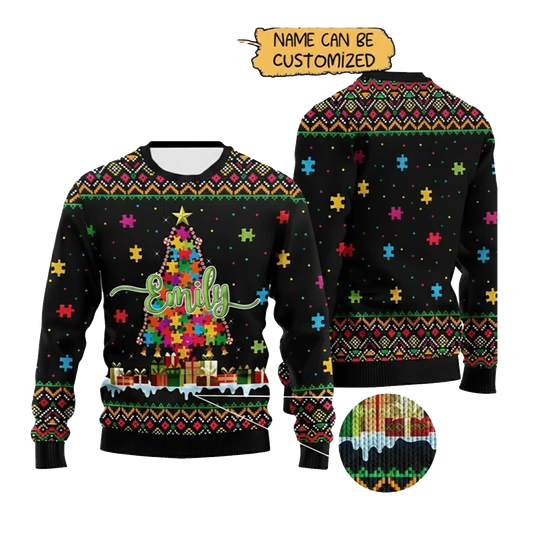 2026 Christmas Autism Tree Ugly Sweater - Moonbestprint
