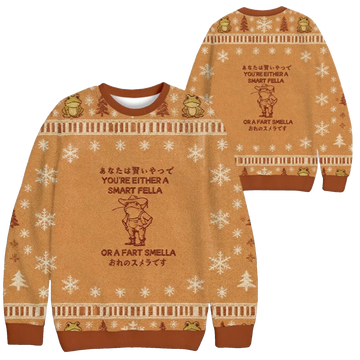 2026 Christmas Are You A Smart Fella Or Fart Smella Ugly Sweater - Moonbestprint
