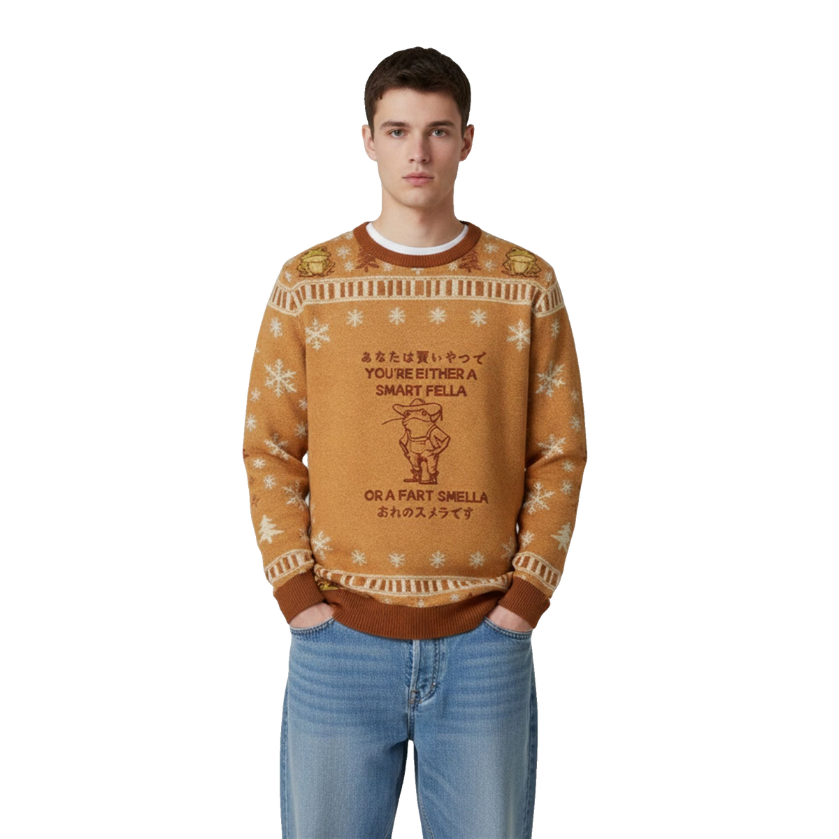 2026 Christmas Are You A Smart Fella Or Fart Smella Ugly Sweater - Moonbestprint