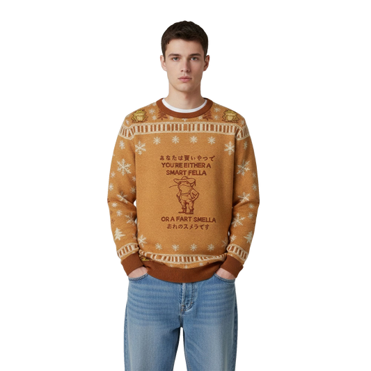 2026 Christmas Are You A Smart Fella Or Fart Smella Ugly Sweater - Moonbestprint