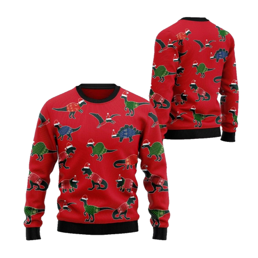2026 Christmas Amazing Dinosaur Ugly Christmas Sweater - Moonbestprint