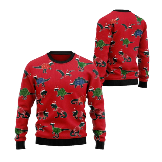 2026 Christmas Amazing Dinosaur Ugly Christmas Sweater - Moonbestprint