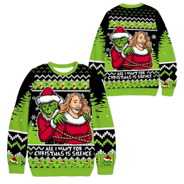 2026 Christmas All I Want For Christmas Is Silence Ugly Sweater - Moonbestprint
