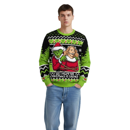 2026 Christmas All I Want For Christmas Is Silence Ugly Sweater - Moonbestprint
