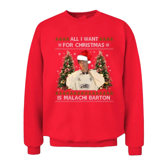 2026 Christmas All I Want For Christmas Is Malachi Barton Ugly Sweater - Moonbestprint