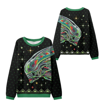 2026 Christmas Alien Xenomorph Ugly Sweater - Moonbestprint