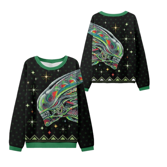 2026 Christmas Alien Xenomorph Ugly Sweater - Moonbestprint