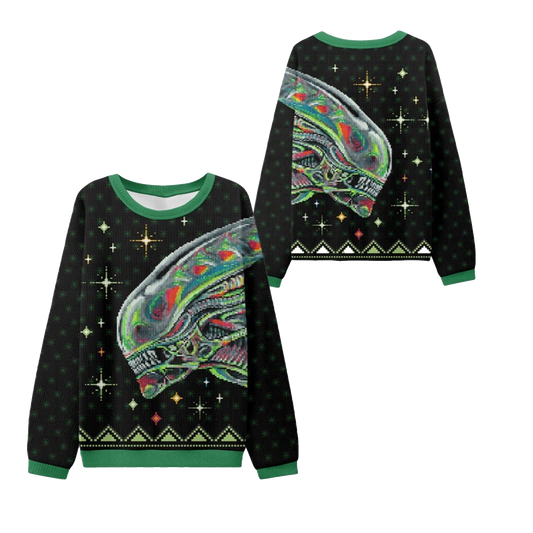 2026 Christmas Alien Xenomorph Ugly Sweater - Moonbestprint
