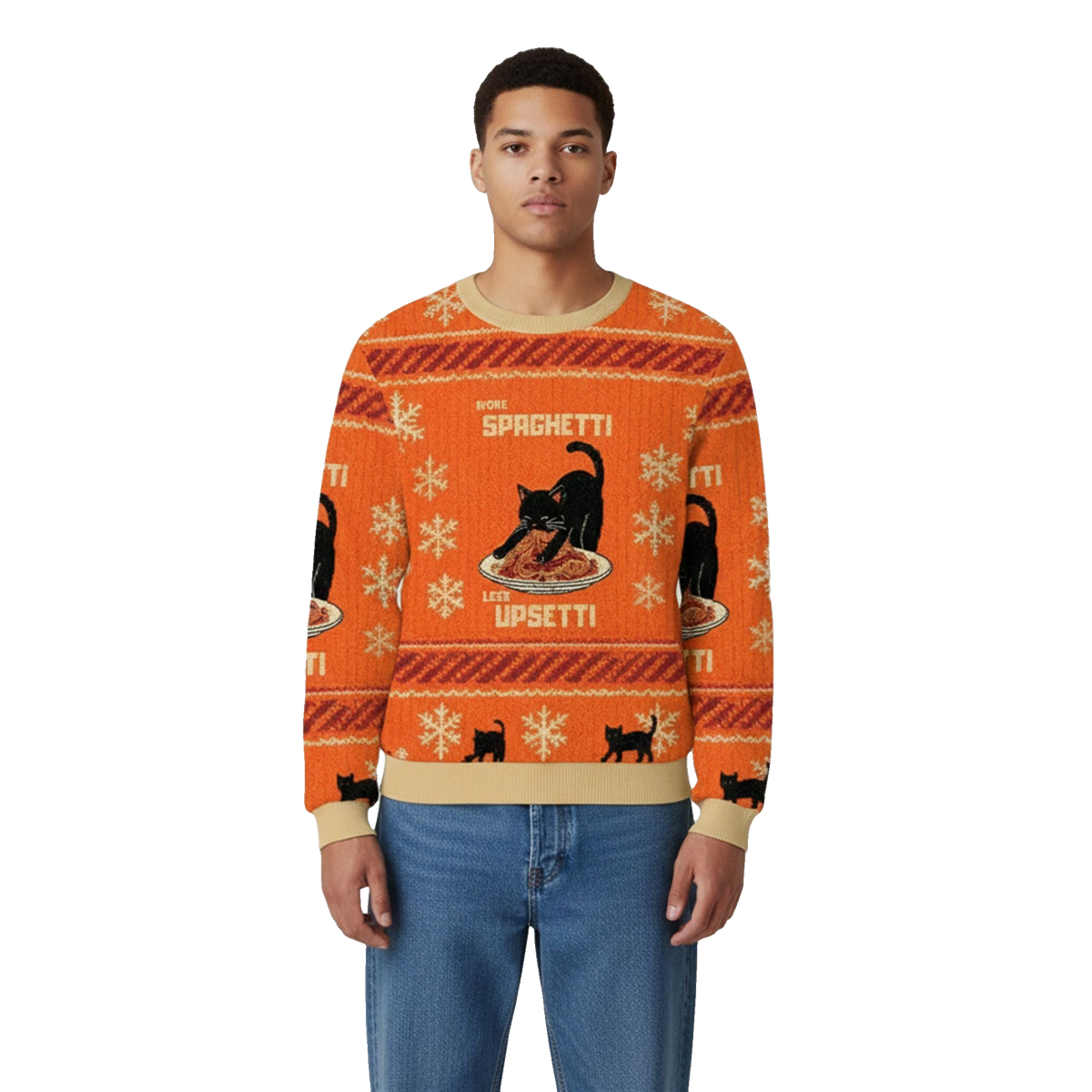 2026 Christmas Alien Cat Meme Ugly Sweater - Moonbestprint