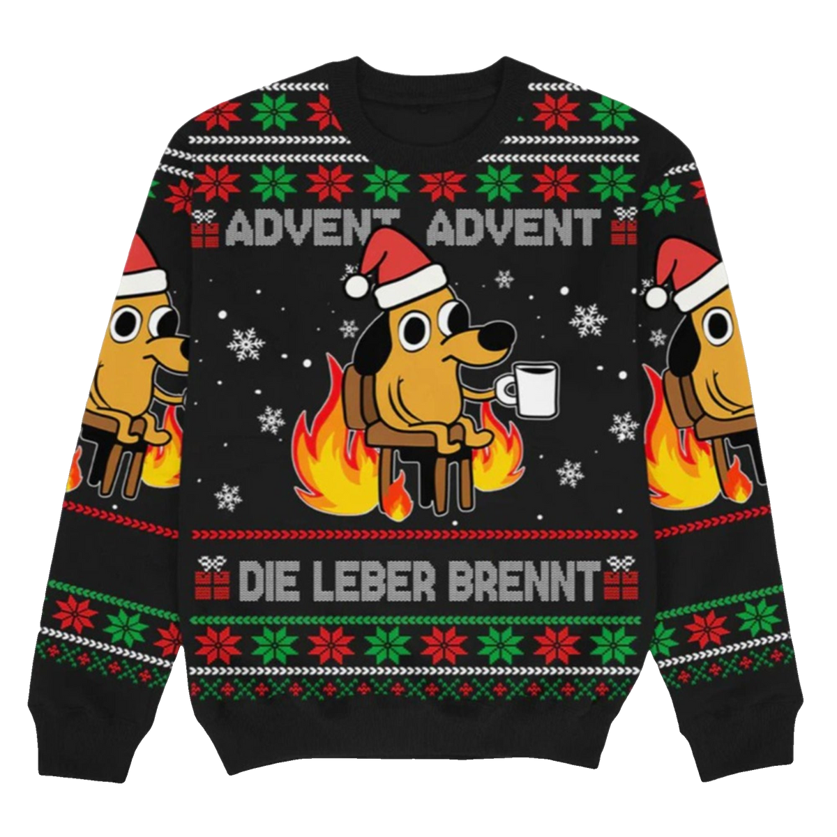 2026 Christmas Advent Die Leber Brennt Ugly Sweater - Moonbestprint