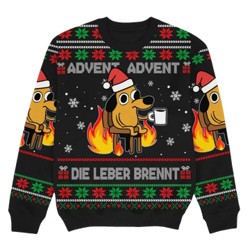 2026 Christmas Advent Die Leber Brennt Ugly Sweater - Moonbestprint