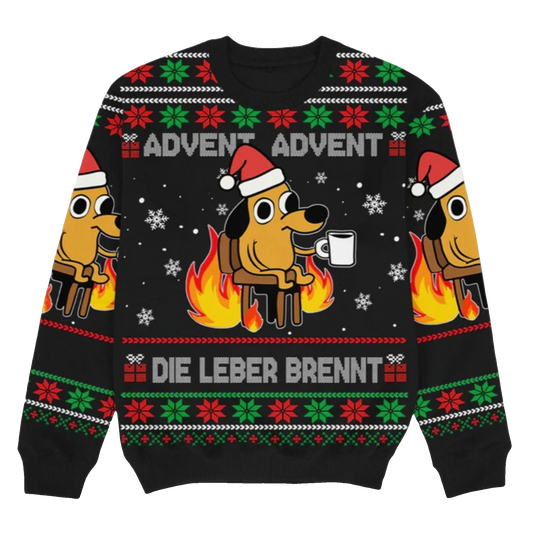 2026 Christmas Advent Die Leber Brennt Ugly Sweater - Moonbestprint