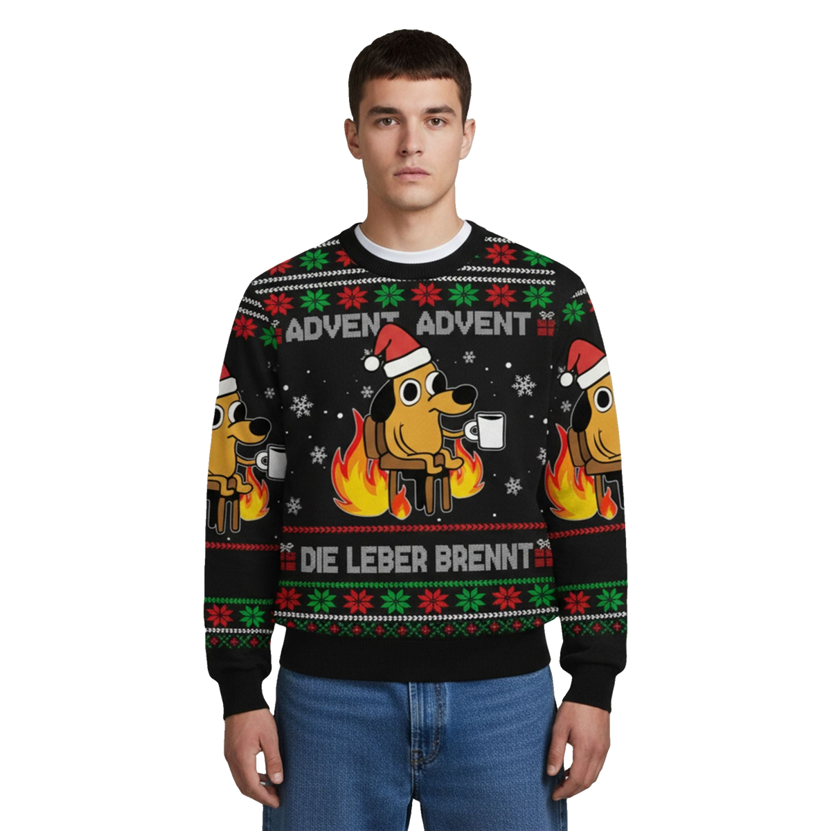 2026 Christmas Advent Die Leber Brennt Ugly Sweater - Moonbestprint