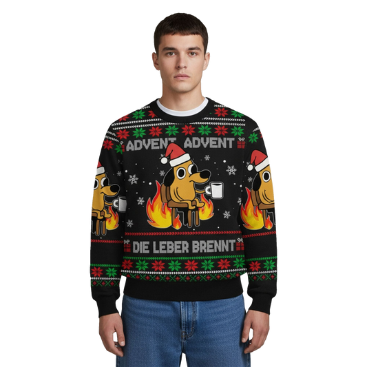 2026 Christmas Advent Die Leber Brennt Ugly Sweater - Moonbestprint