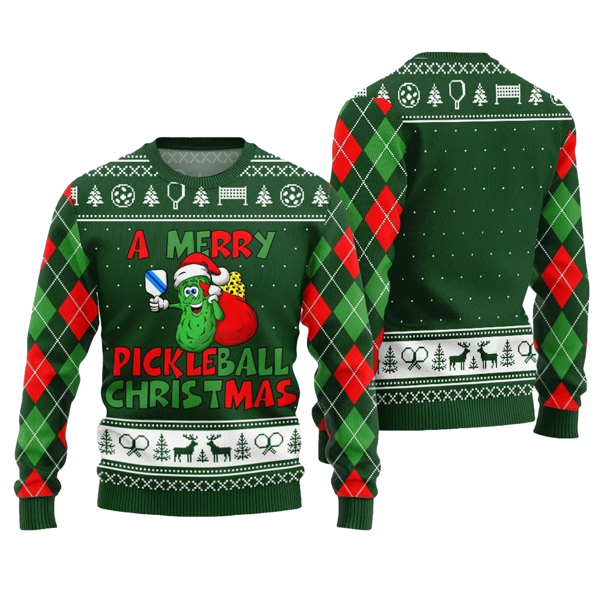2026 Christmas A Merry Pickleball Christmas Ugly Sweater - Moonbestprint