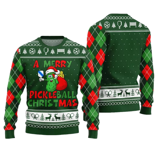 2026 Christmas A Merry Pickleball Christmas Ugly Sweater - Moonbestprint