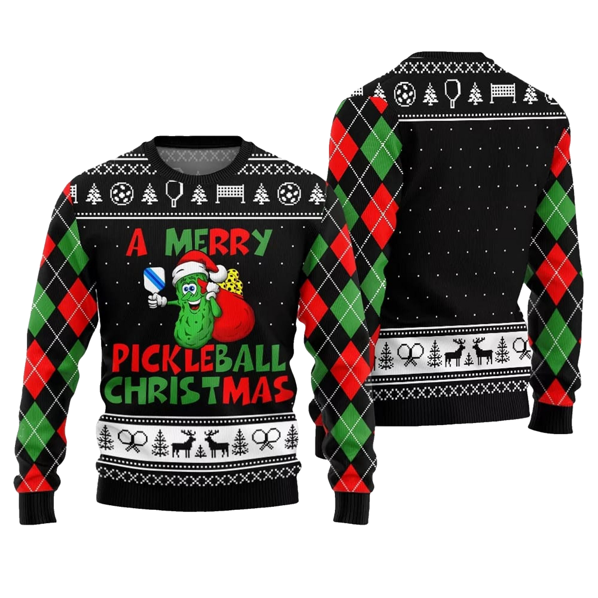 2026 Christmas A Merry Pickleball Christmas Ugly Sweater - Moonbestprint