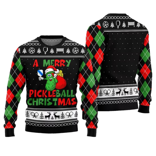 2026 Christmas A Merry Pickleball Christmas Ugly Sweater - Moonbestprint