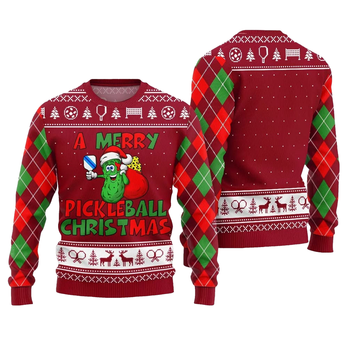 2026 Christmas A Merry Pickleball Christmas Ugly Sweater - Moonbestprint