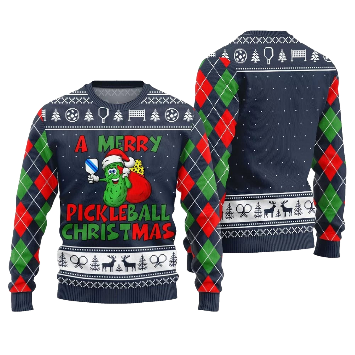 2026 Christmas A Merry Pickleball Christmas Ugly Sweater - Moonbestprint
