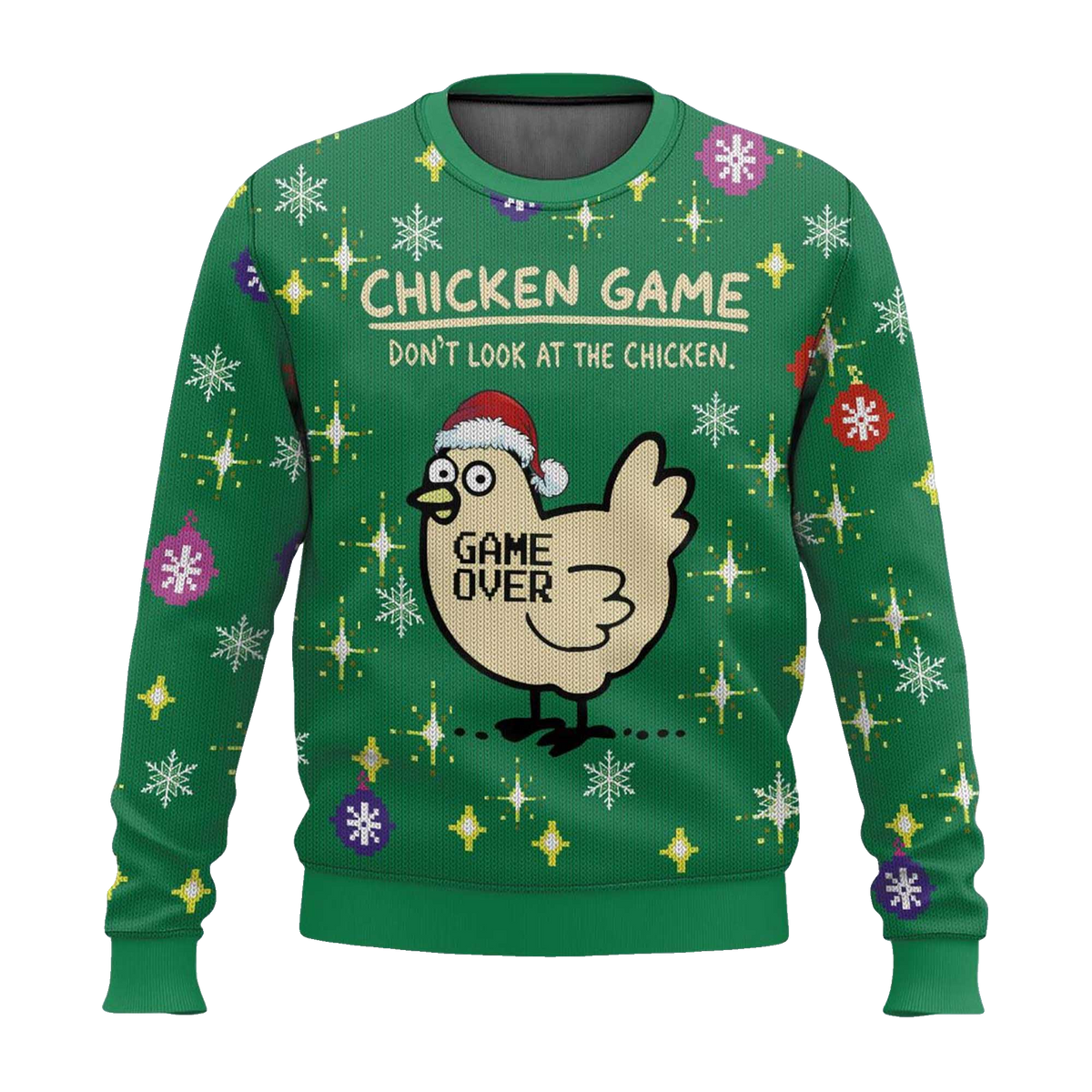 2026 Chicken Game Don't Look At The Chicken Ugly Christmas Sweater Moonbestprint