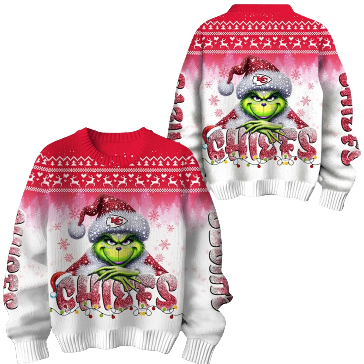 2026 Chiefs Grnch Season Christmas Ugly Sweater - Moonbestprint