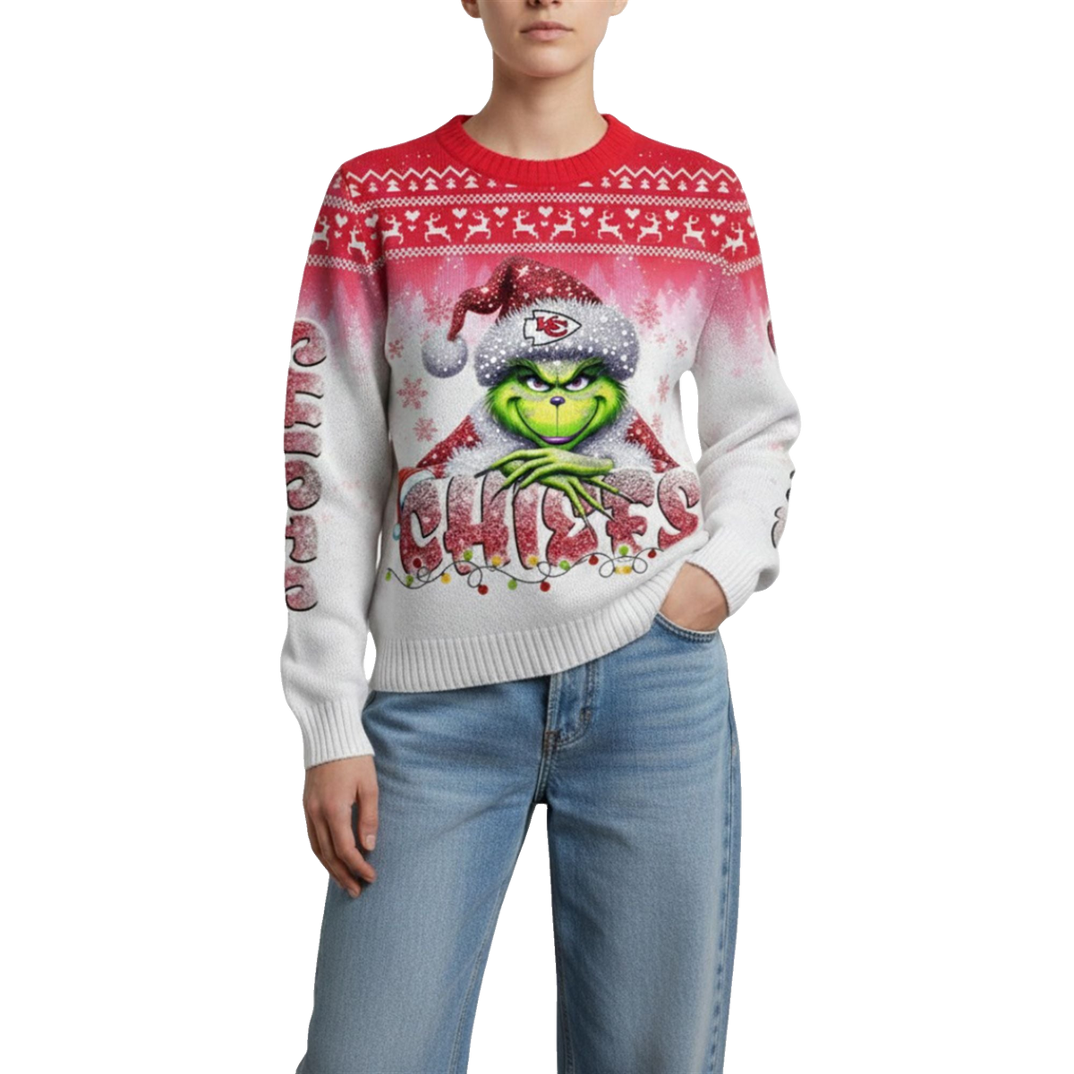 2026 Chiefs Grnch Season Christmas Ugly Sweater - Moonbestprint