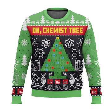 2026 Chemist Tree Science Ugly Christmas Sweater Moonbestprint