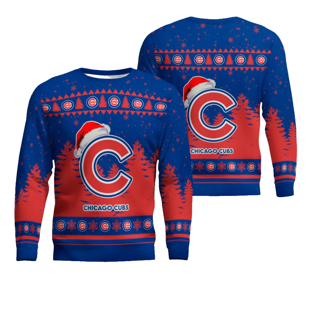 2025 Chicago Cubs Snowflakes Christmas Ugly Sweater – Moonbestprint