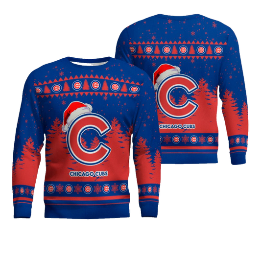 2025 Chicago Cubs Snowflakes Christmas Ugly Sweater – Moonbestprint