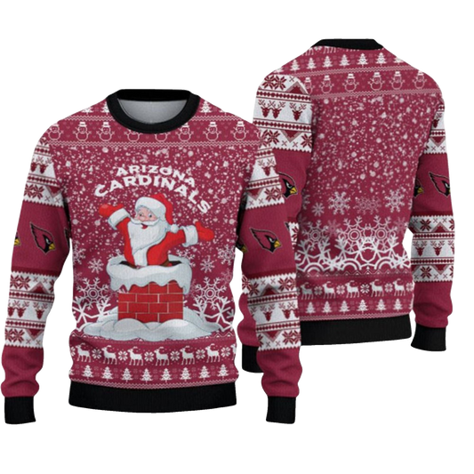 2026 Cardinals Santa Ugly Christmas Sweater - Moonbestprint