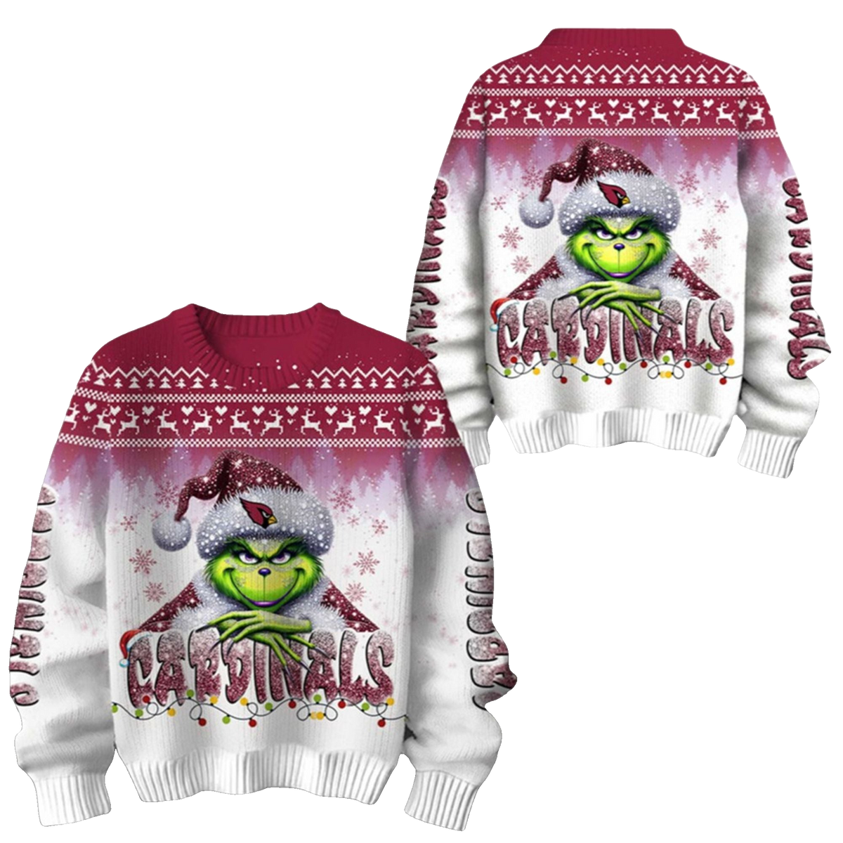 2026 Cardinals Grnch Season Christmas Ugly Sweater - Moonbestprint