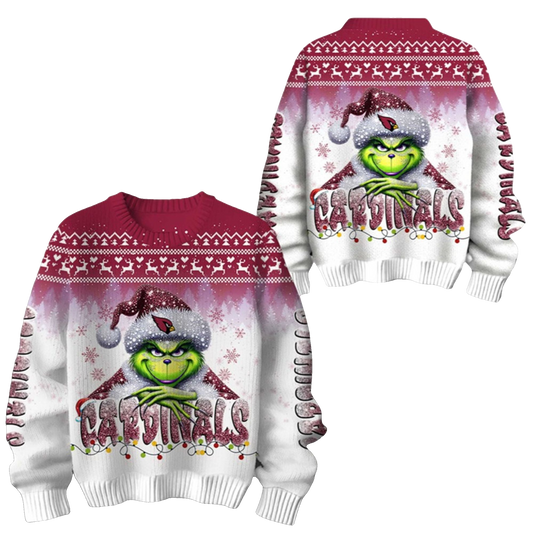 2026 Cardinals Grnch Season Christmas Ugly Sweater - Moonbestprint