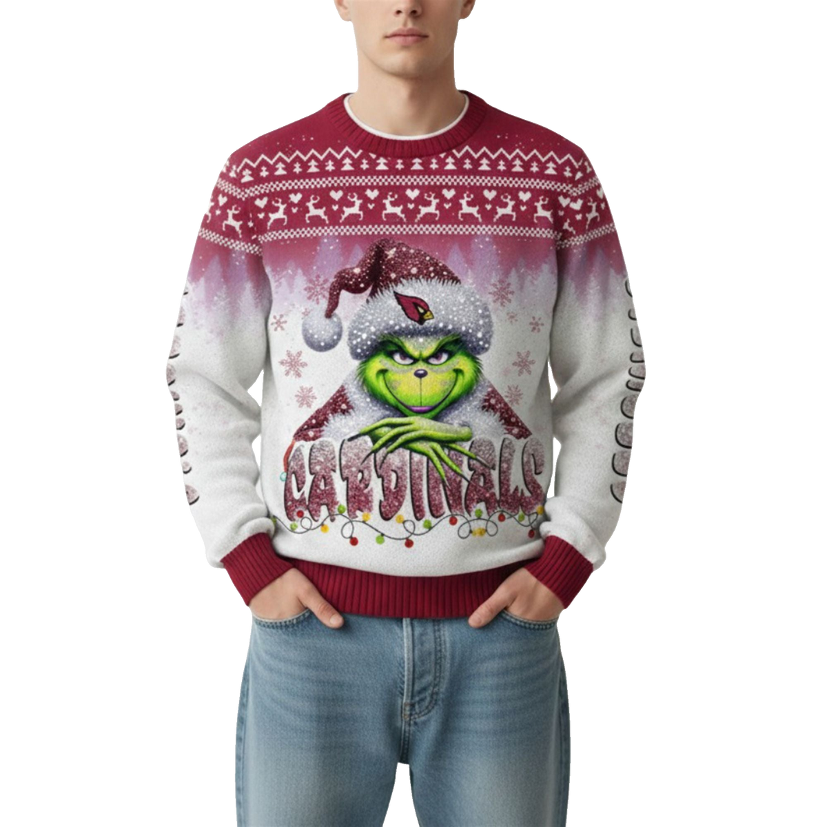 2026 Cardinals Grnch Season Christmas Ugly Sweater - Moonbestprint