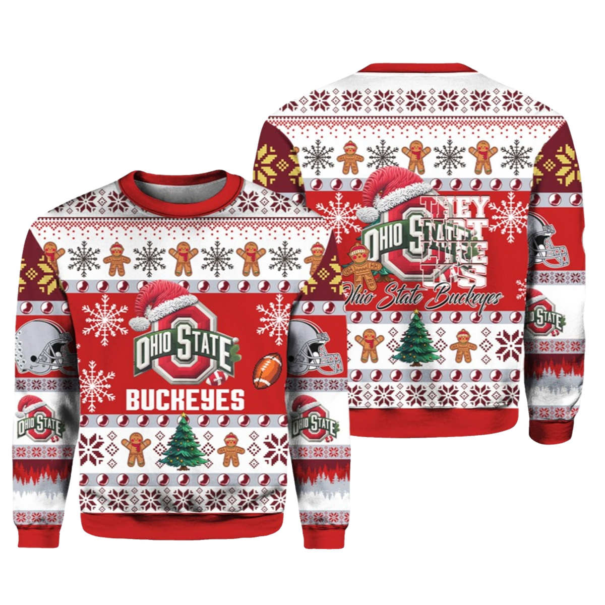 2026 Buckeyes They Not Like Us Ugly Christmas Sweater - Moonbestprint