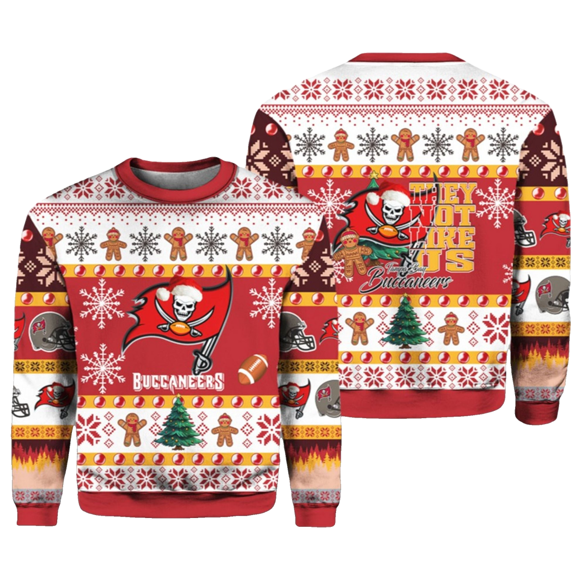 2026 Buccaneers They Not Like Us Ugly Christmas Sweater - Moonbestprint