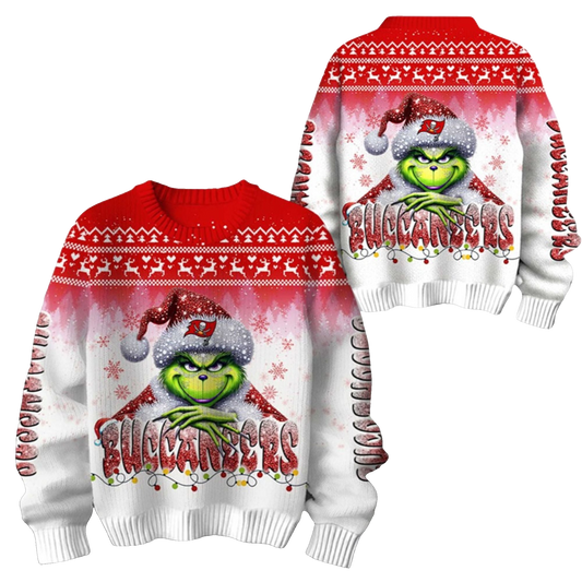 2026 Buccaneers Grnch Season Christmas Ugly Sweater - Moonbestprint