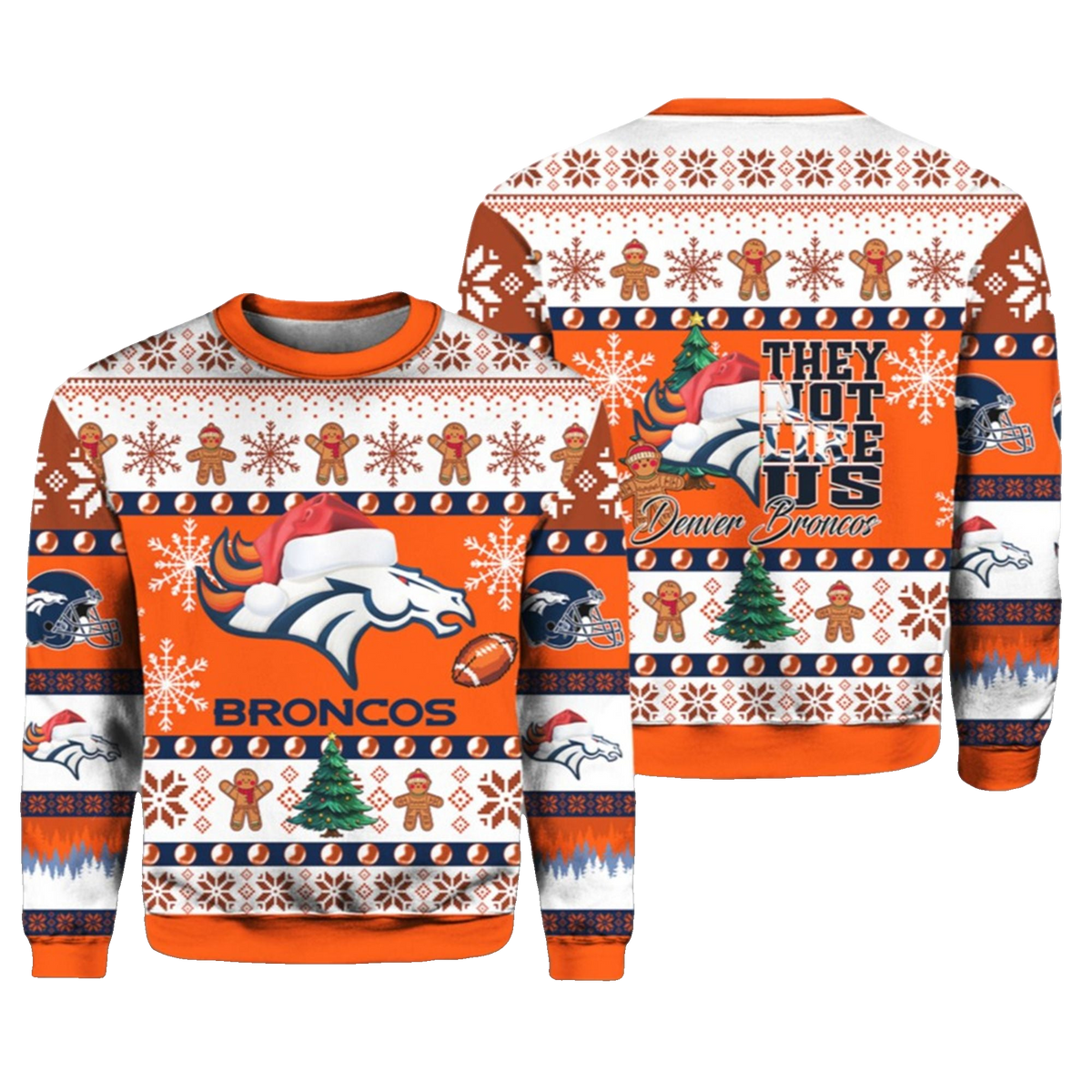 2026 Broncos They Not Like Us Ugly Christmas Sweater - Moonbestprint