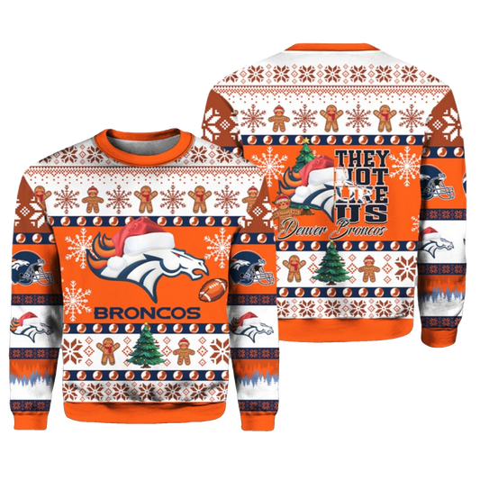 2026 Broncos They Not Like Us Ugly Christmas Sweater - Moonbestprint
